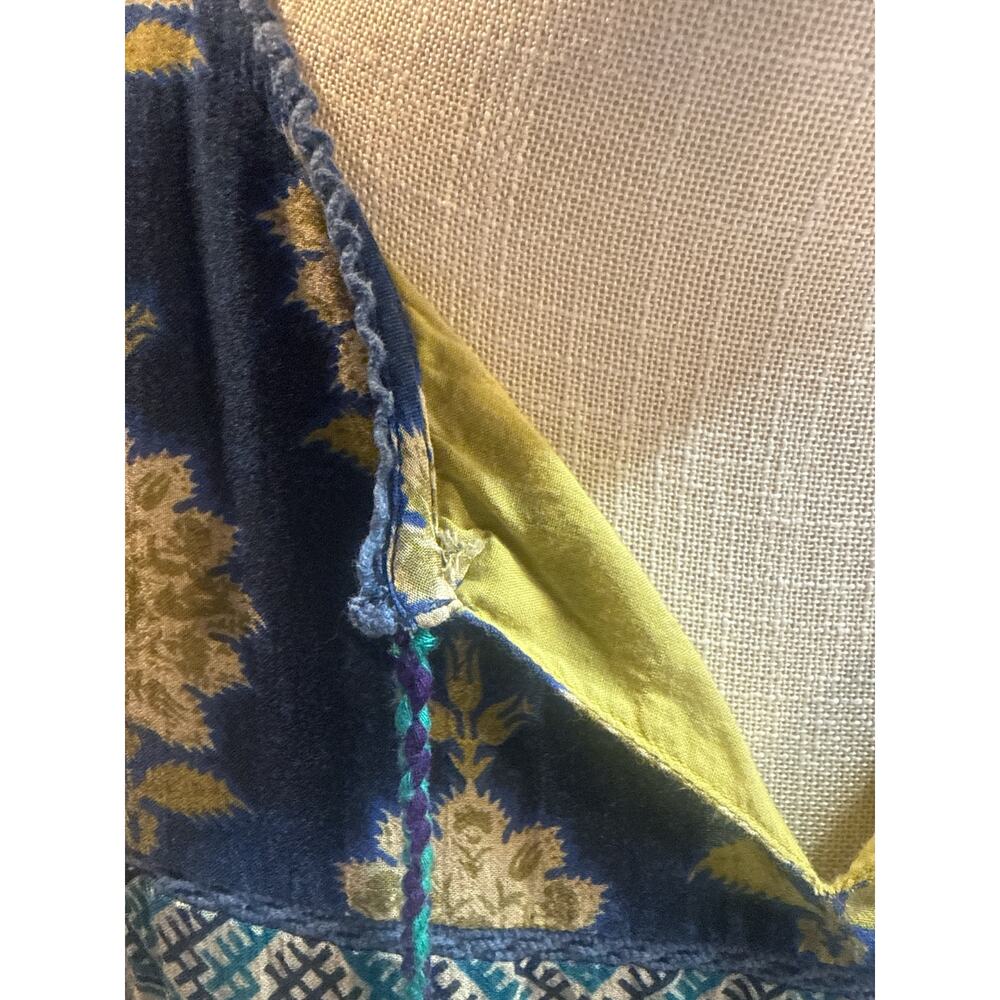 Soft Surroundings Boho Hippie Tassel Gold Patchwork Peasant Tunic Sz M - Picture 10 of 16